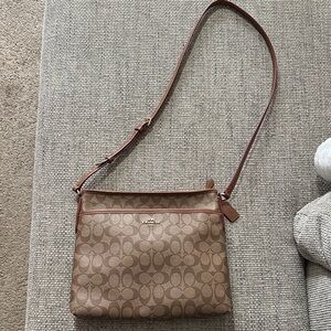 Coach Signature Tan Crossbody Bag